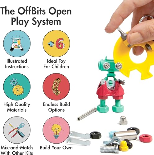 Image of The Off Bits Educational STEM Toys for 6+: Robot Toy Building Sets, 3-in-1 Engineering Kit for Boys and Girls, Build Your Own STEM Building Toys with Endless Possibilities (Educational Kit)