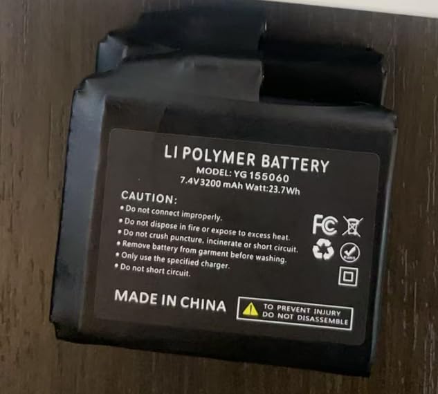 Li Polymer Battery YG155060, 7.4V 3200mAh 23.7Wh Batería recargable de polímero de litio para dispositivos compatibles