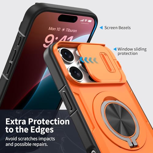 Coque anti-rayure iPhone 14 Pro Max orange protège-caméra résistant aux chutes