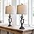 OYEARS 25" Farmhouse Table Lamp Set of 2 & Retro Farmhouse Floor Lamp for Living Room Bedroom Resin Bedside Tree Lamp Nightstand End Table Lamps Vintage Natural Style