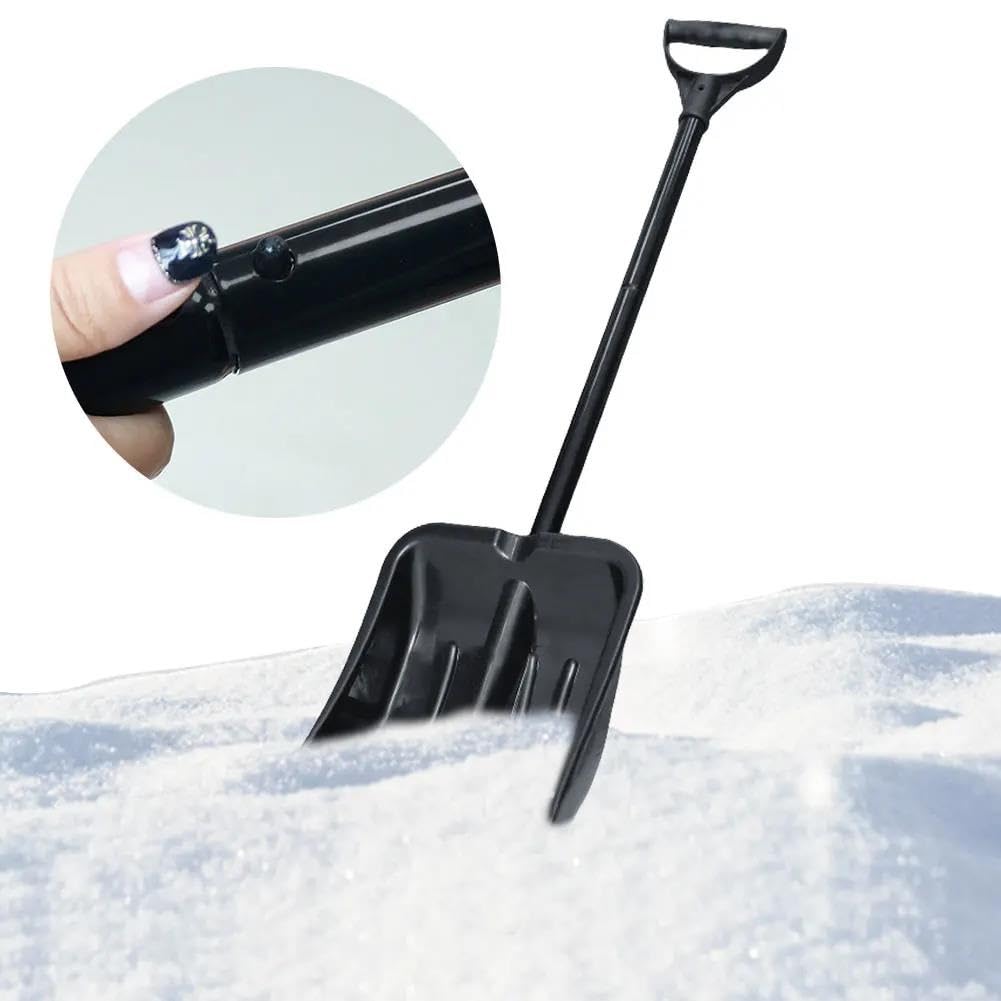 Rascador de Hielo para Coche Pala De Nieve con Mango Quitanieves Pala De Nieve Ligera De Gran Capacidad para Jardín Coche Camping Rascadores de Hielo para Coche