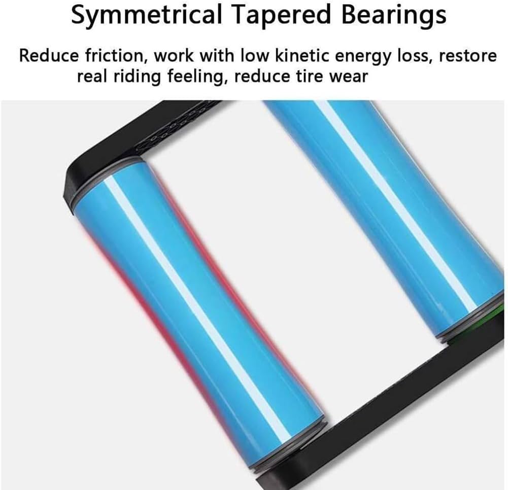 Bike Roller Trainer, Blue Indoor Bicycle for Cycling Riding, Bike Trainer for Professional Training, Folding Bike Roller Trainers, Fitness Home Bike Trainer Tools for 24"-29" MTB