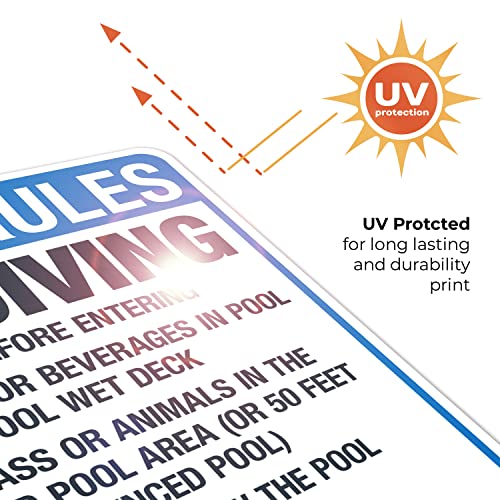 Cartel reglas piscina Florida, aluminio 24x30 pulg miniatura 7