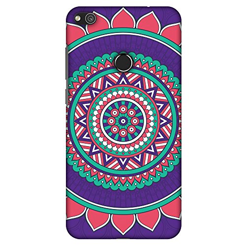 AMZER Slim Fit Handcrafted Designer Printed Hard Shell Case Back Cover Skin for Huawei P8 Lite 2017 - Mandala Beauty HD Color, Ultra Light Back Case