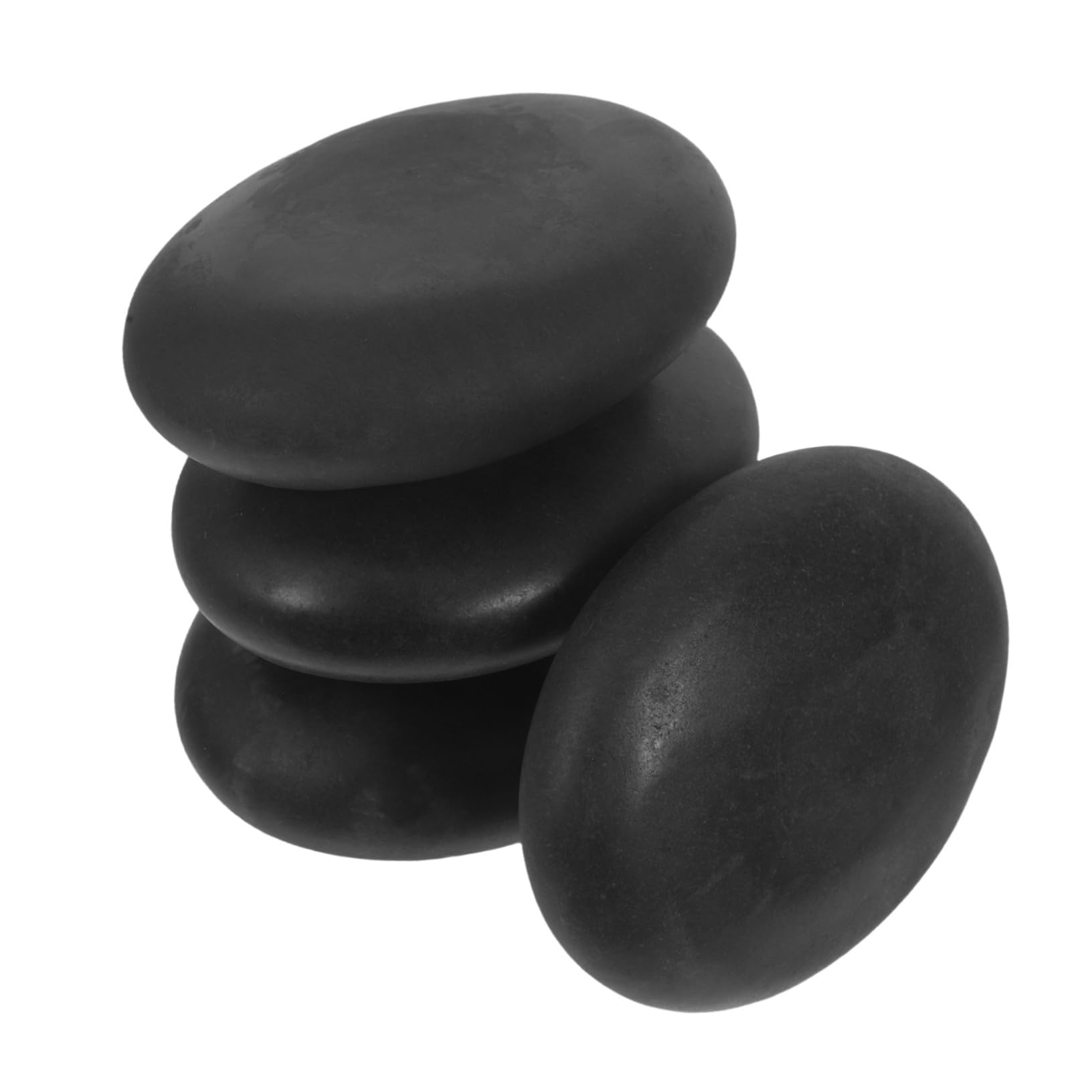 4 Piedras De Masaje Calientes Para Spa Calentadores De Basalto Para Salón De Belleza Cuidado De Pies Color Negro