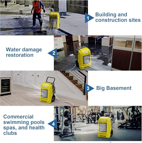 Image of ALORAIR Commercial Dehumidifier with Pump Drain Hose, 190 Pints Industrial Dehumidifiers Large Capacity for Basements, Garages, Mall & Job Sites, 6 Years Limited Warranty