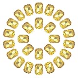 QUARKZMAN Octogone Rectangle Strass Cristal Strass À Facettes Avec Pierres En Verre Argent...