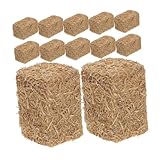 Balles de foin miniatures de ferme - conception délicate, unique et chic, la mini fausse meule de foin pourrait utilisée pour la décoration de micro scène, les accessoires de foin