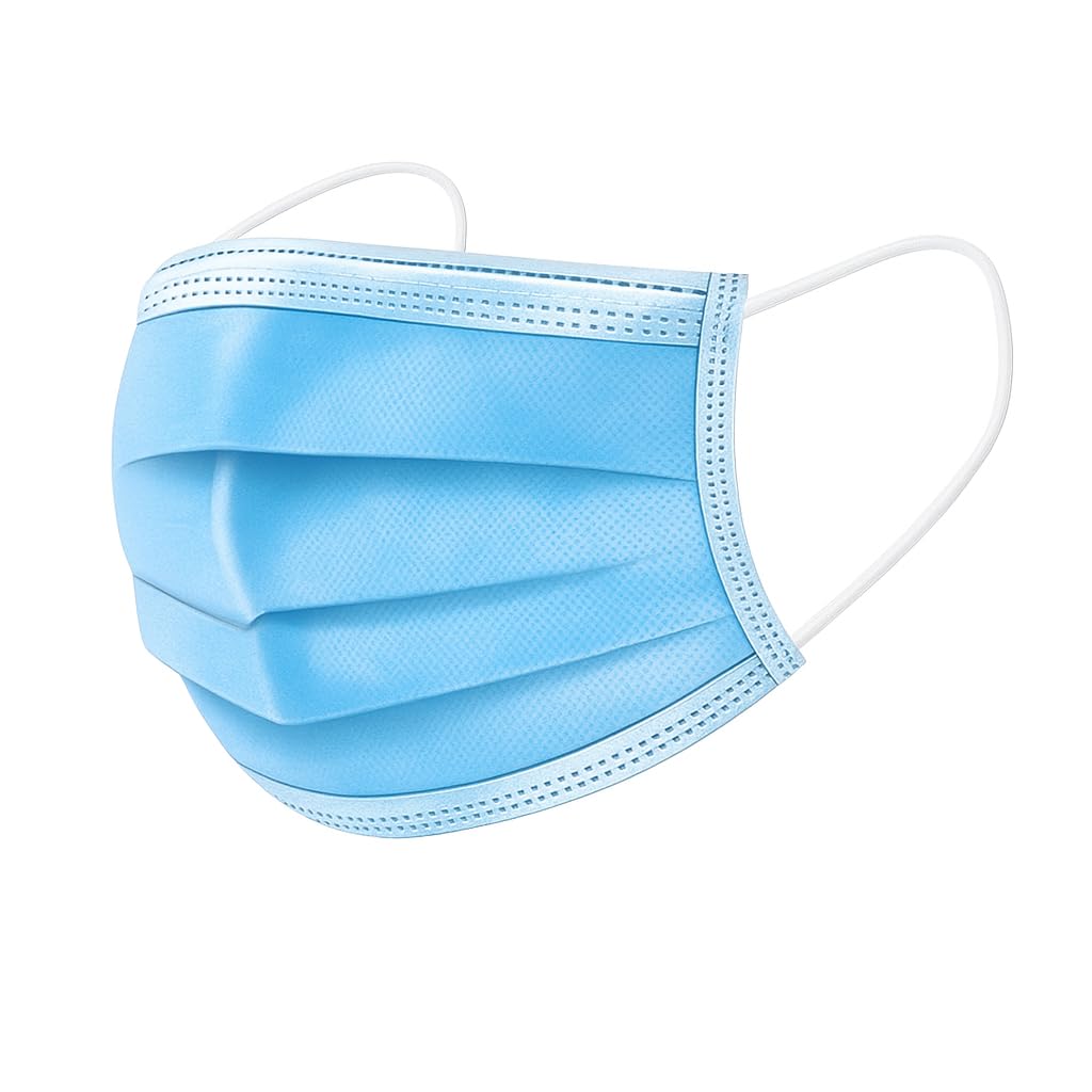 Disposable 3-Ply Face Mask for Adults – Pack of 100 (Blue) | Breathable, Lightweight & Comfortable | Anti-Dust, Anti-Pollution, Protective Surgical Mask with Elastic Ear Loops – Daily Use at ₹199