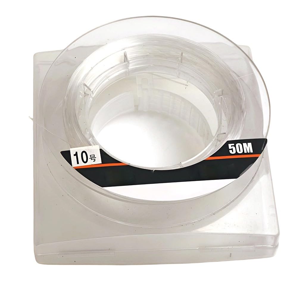 ZYNCUE Ligne de pêche fluorocarbone 50 m monofilament solide bas visibilité usure récif mer pêche 18 à 45,4 kg