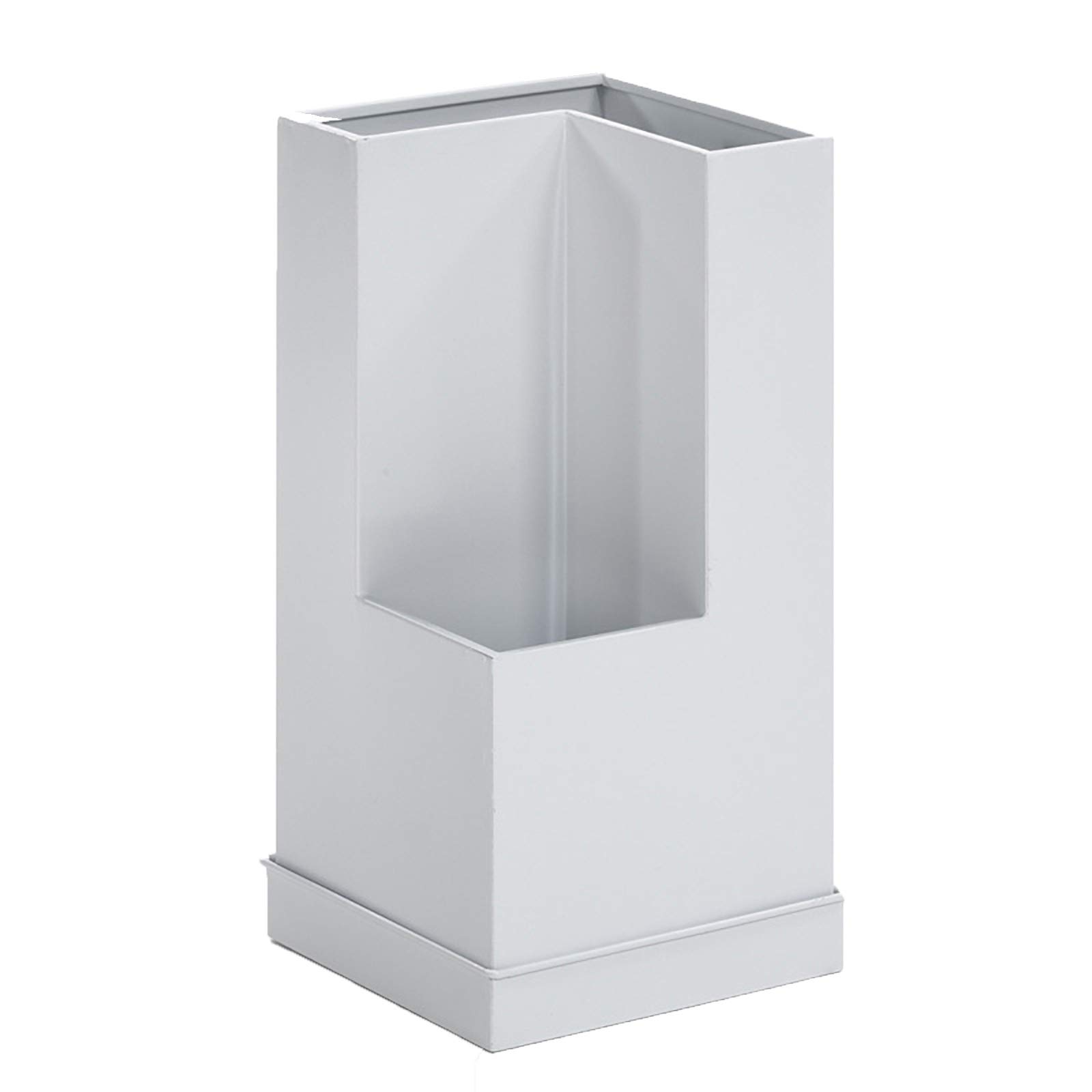 Gonmdopy White Umbrella Stand, Household Umbrella Stand, Square Umbrella Racks, High Capacity Metal Umbrella