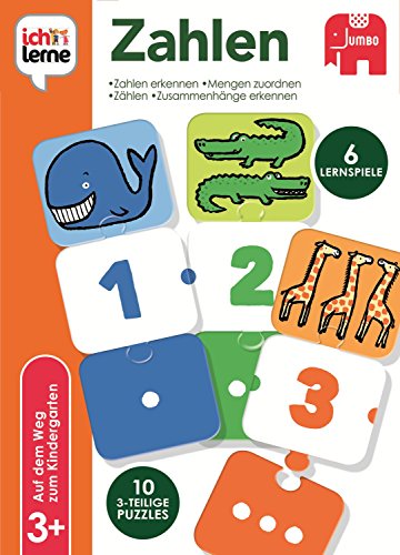 Jumbo Spiele 19547 ich lerne Zahlen - Lernspiel für Kinder ab 3 Jahren für 1 bis 4 Spieler Mehrfarbig One Size