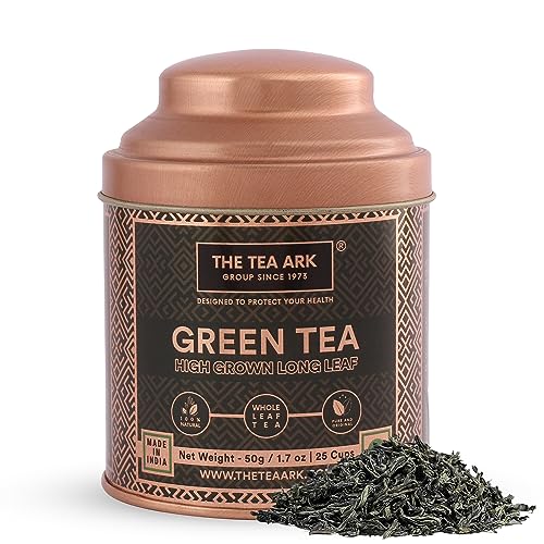 Image of The Tea Ark Delight Christmas New Year Gift Box | Orthodox Black & High Grown Long Leaf Green Tea | Elevate Your Tea Experience (50g x 2 Dome Tins)
