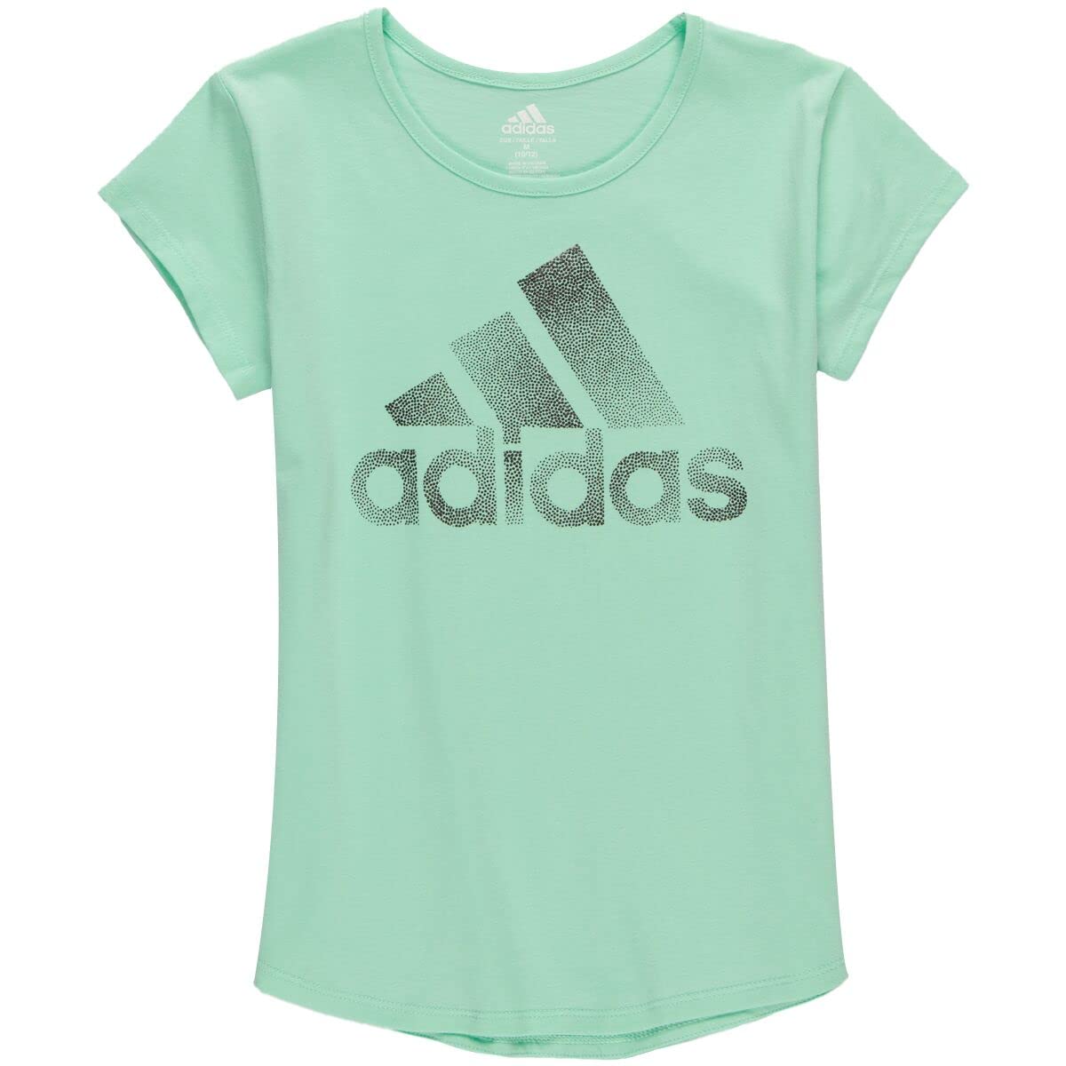 adidas girls Short Sleeve Scoop Neck Tee T-shirt T Shirt, Mint, 8-15 Years US