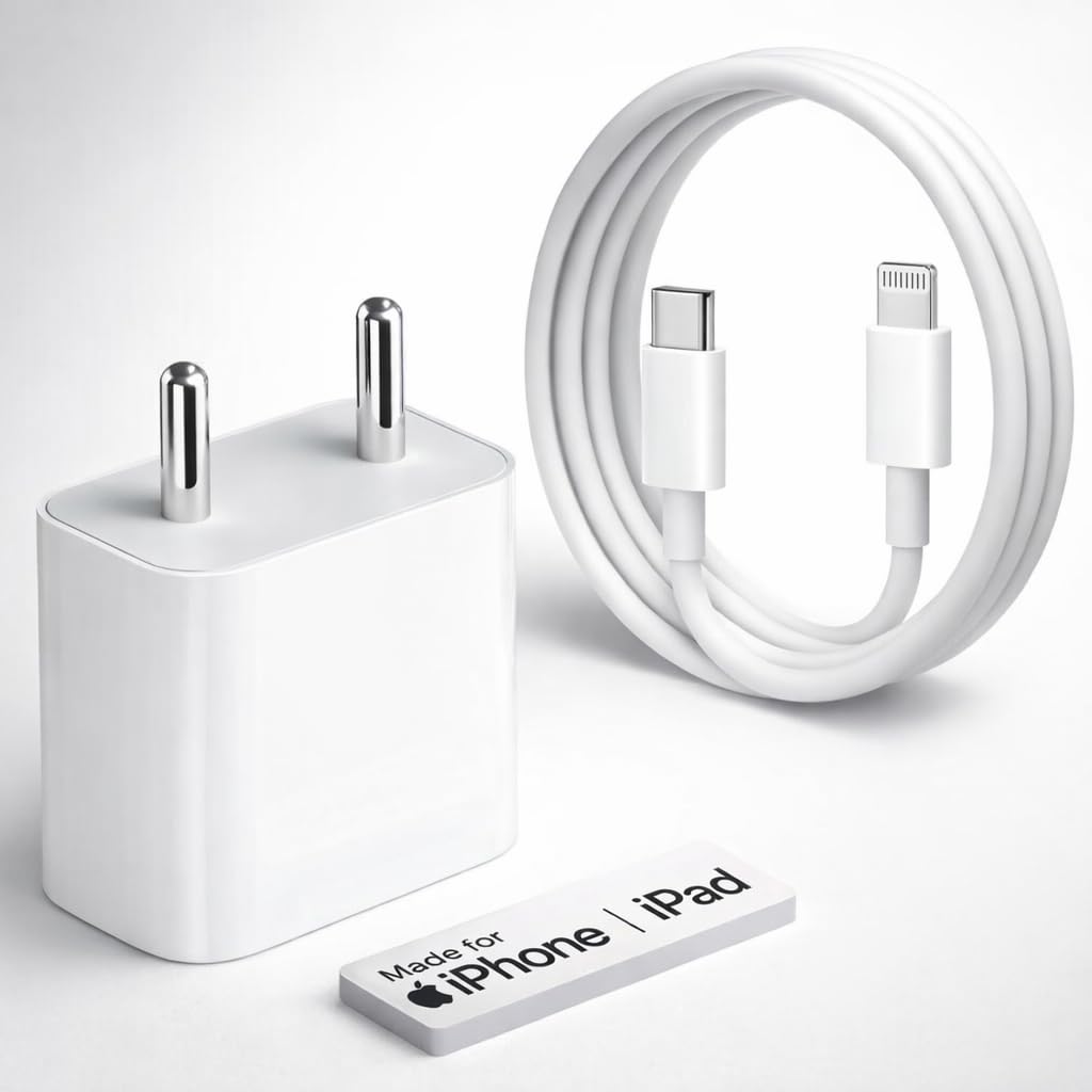 iPhone 20W Original Charger with 3.3 Ft Lightning Cable [2Year Warranty] for iPhone 14/14Plus/14Pro/14 Pro max 13/13Pro/13Pro max 12/12Pro/12/11/X/Xr Series | MFi-Certified (Adapter + Cable), White-image-15