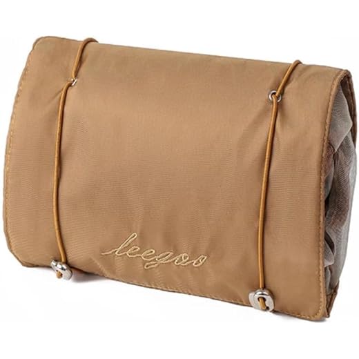 Necessaire de Maquiagem, Dobrável 4 em 1 Multifuncional, Bolsa Cosméticos Organizador (Marrom)