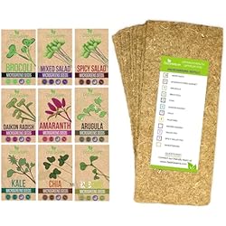 Microgreens Kit Refills with 9 Plant Mats & 9 Types of Seeds for ZestIGreens Microgreens Starter Kit