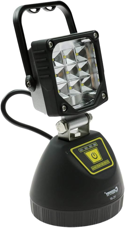 グッド・グッズ 9W LED ハンディライト 充電式投光器 スマホ充電可能 IP65 防水 駐車場 野球 サッカー 倉庫 BBQ ガ