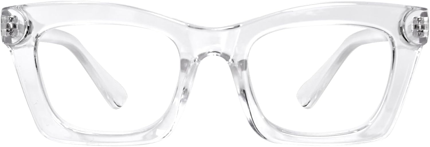 Oversized Square Reading Glasses for Women Spring Hinge Blue light Blocking Computer Readers for Women