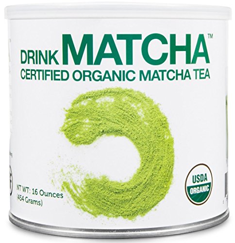 DrinkMatcha - Matcha Green Tea Powder - USDA Organic - 100% Pure Matcha Green tea Powder - Nothing added (16 Ounces TIN)