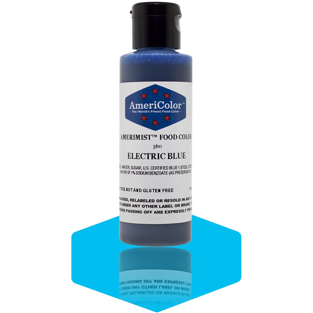 AmeriColor AmeriMist Electric Blue Airbrush Food Color, 4.5 oz