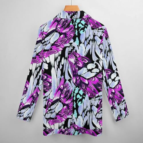 Women Open Front Blazer Jacket, Casual Long Sleeve Cardigan Coat with Pockets4