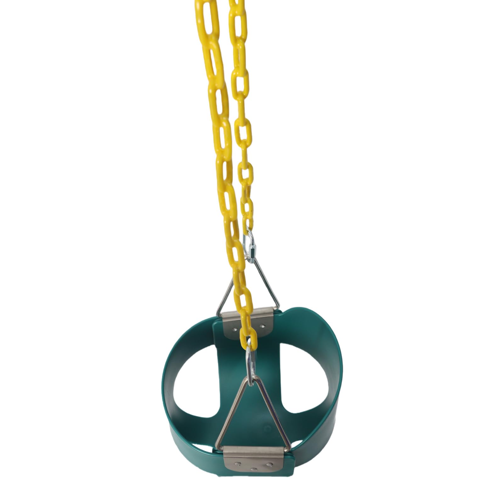 Generic Comodo Sedile da Altalena per Bambini con Schienale Alto, Completamente Chiuso, per Altalena Domestica e Parco Giochi con Catene da 1,5 Metri