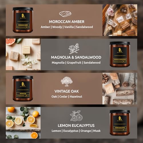 image for DL DREAMY DEWLA Scented Candles Set, Soy Candles for Home Scented, 4 P