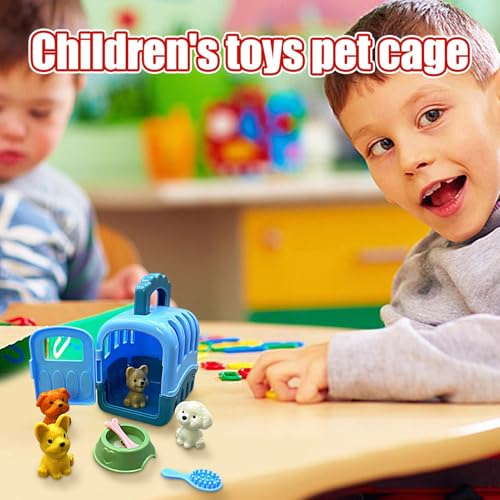 Spielset im Käfig für Haustiere, Lernspiele für Kinder, interaktives Spiel, Spielzeug für Hunde mit Haustieren D