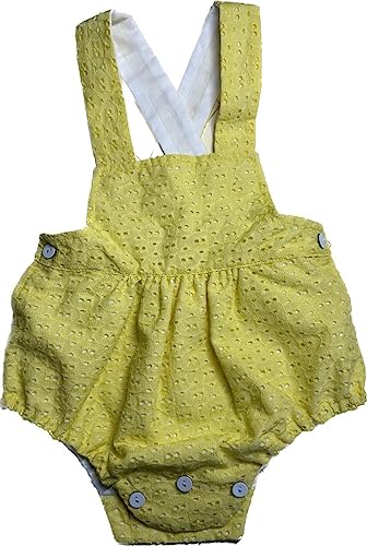 Genérico Peto Anaden amarillo limon floreado 9 meses