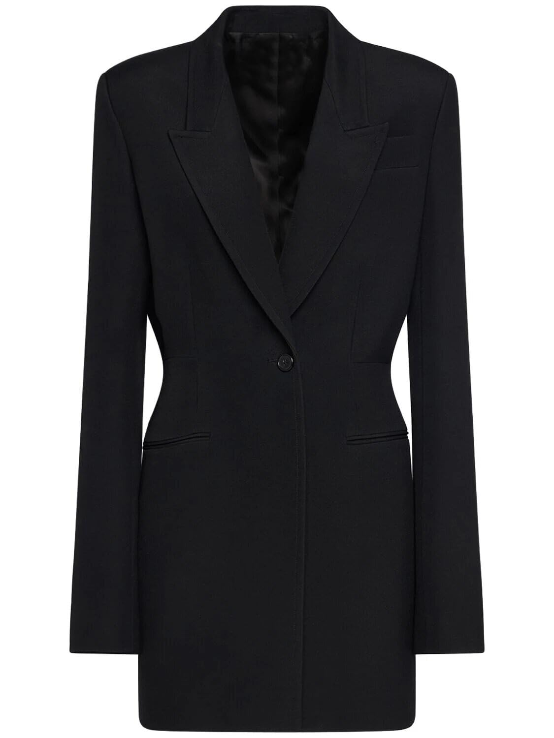 Womens Single Breasted Blazer Casual Leisure Peak Lapel Suit Jacket