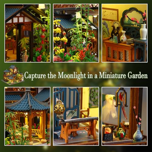Kit miniature pour adultes maison de poupée avec meubles pavillon orchidées - 6