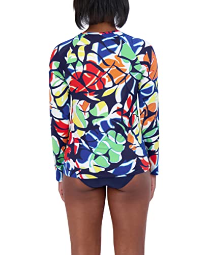 Image of Nautica Women's Long Sleeve Rashguard - Quick-Dry, UPF Protection, Swim Shirt, Pool, Beach, Hiking, Yoga, Volleyball