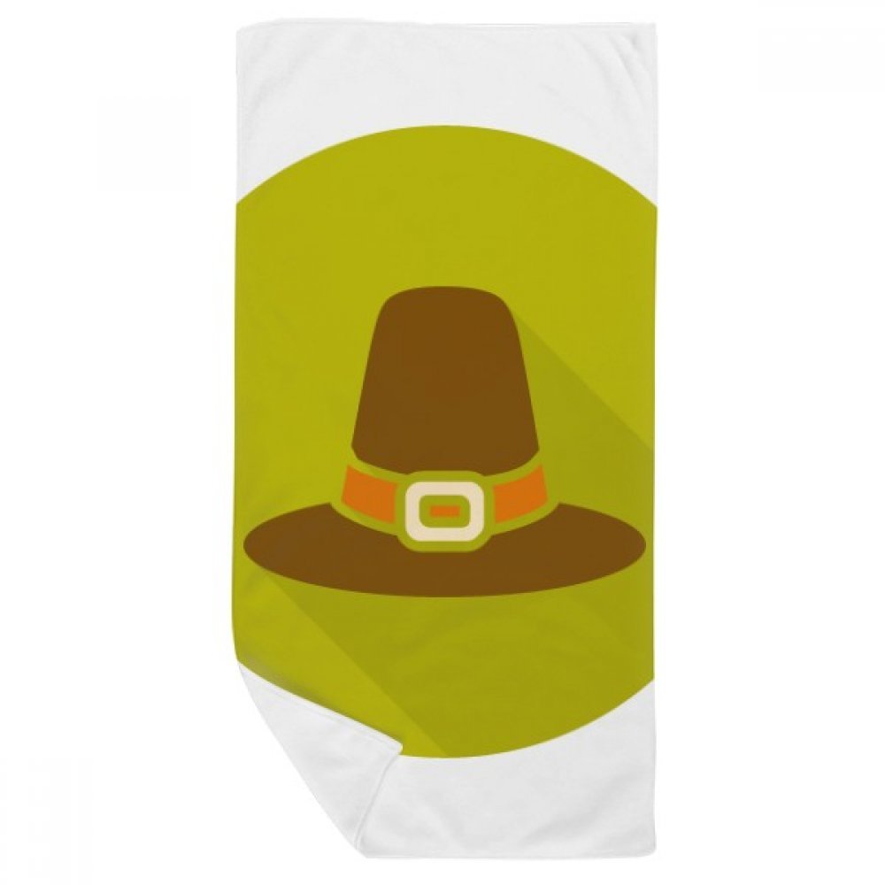 Gant de toilette et serviette de bain multicolore 35x70cm avec motif chapeau Thanksgiving