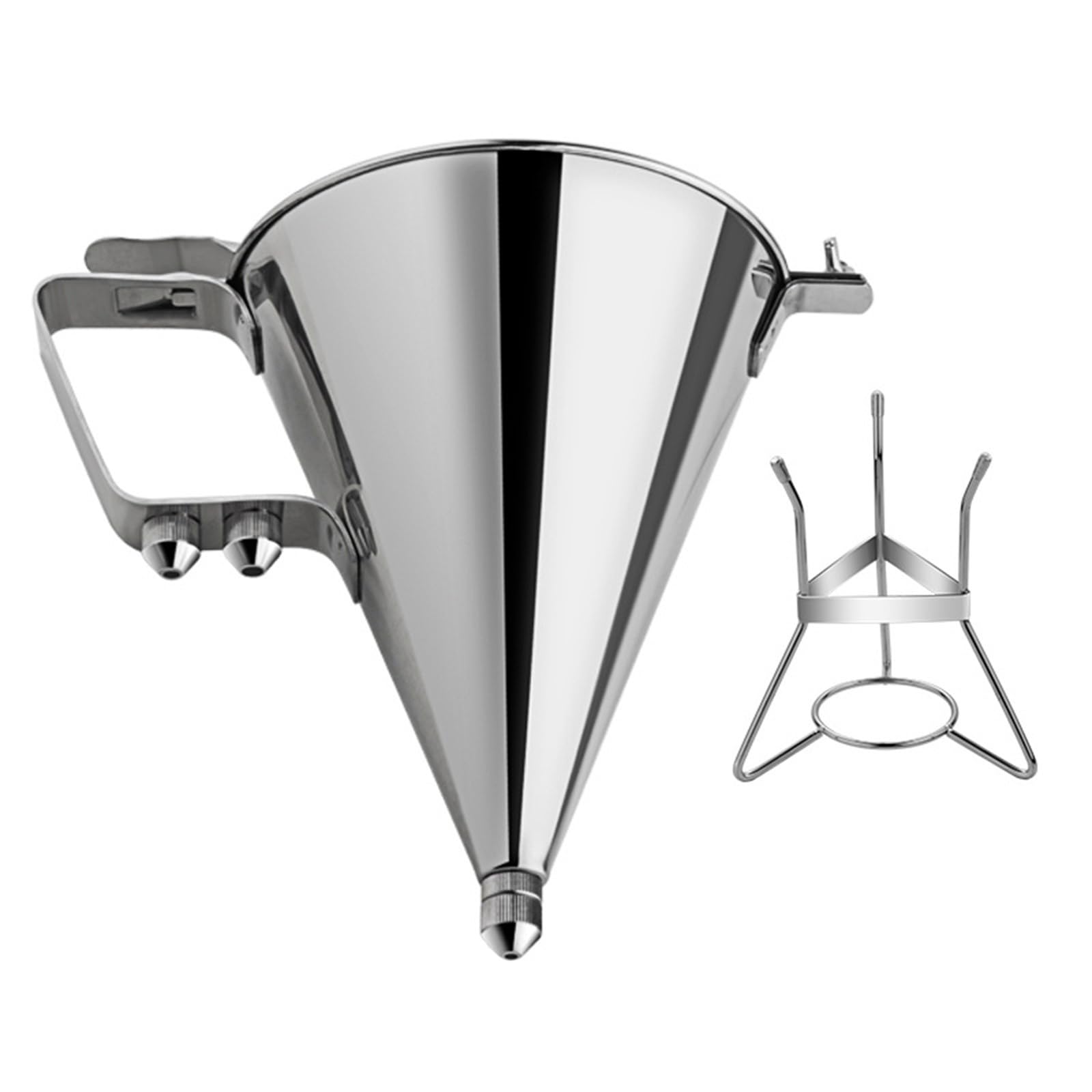 Jazuaiao Stainless Steel Batters Dispenser Funnel Dispenser Stainless Steel Balls Funnel Kitchen Cooking Tool for Baking Balls