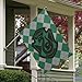 Graphics & More Harry Potter Slytherin Plaid Sigil 30x40 Double-Sided Outdoor Flag – Durable Polyester Yard Banner for Porch, Garden, or Wall – Indoor/Outdoor