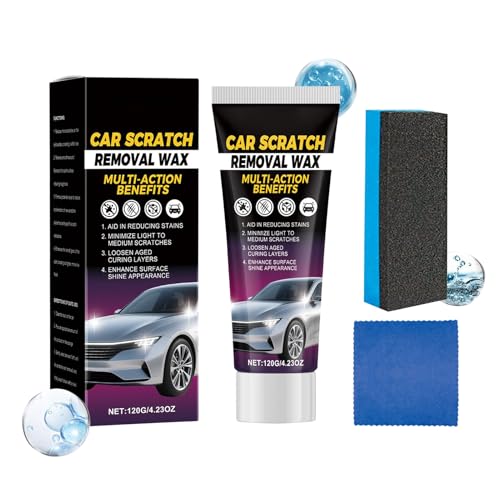 Rimozione antigraffio per veicoli – Kit agente lucidatura auto | Tergicristalli restaurator cera di bufalo per moto, camion, paraurti, barca, cura della superficie