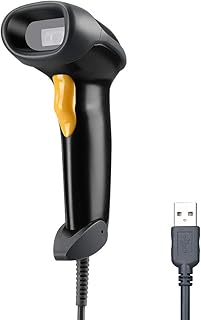 Eyoyo Handheld wired 1D 2D Barcode Scanner QR PDF417 Data Matrix Scanner Wired Barcode Reader with USB Cable for Mobile Payment, Convenience Store, Supermarket, Warehouse