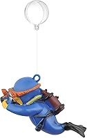 onesimcr Floating Diver Aquarium Decoration - Adjustable Safe Resin Ornament for Fish Tanks, Eco-Friendly Fun Accessory