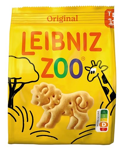 LEIBNIZ ZOO Original, 12er Pack, Butterkekse mit Motiven aus der Tierwelt, knusprige kleine Kekse, Großpackung als Vorrat oder zum Verkauf (12 x 125 g)