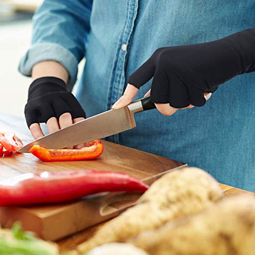 Image of Copper Arthritis Gloves for Women Men, Fingerless Breathable & Moisture Wicking Arthritis Compression Gloves for Relieving Carpal Tunnel Aches, Rheumatoid Pains, Joint Swell