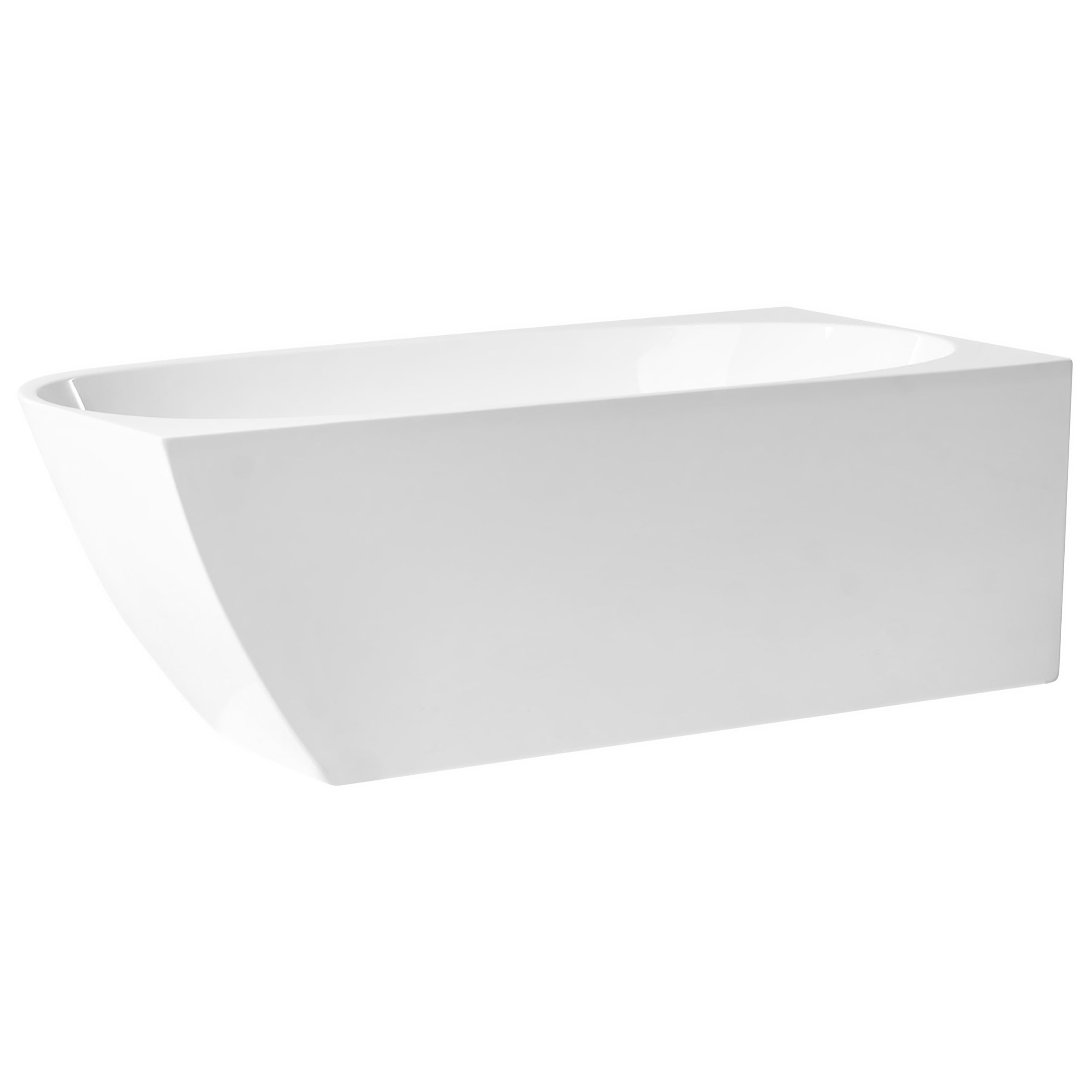 Bañera esquinera derecha moderna 170 x 80 cm acabado acrílico brillante blanco Parnaiba