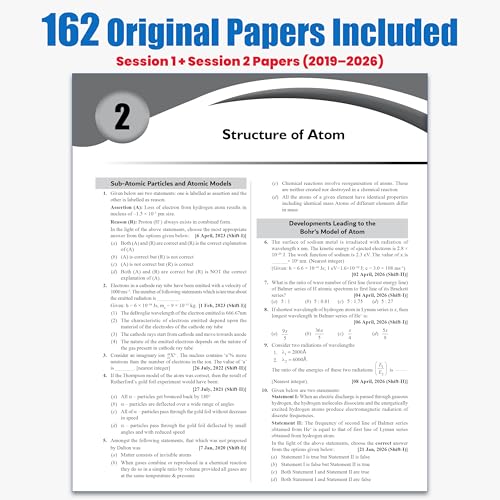 Image of PW JEE Main 8 Years (2019 - 2026) PYQs Chemistry Chapterwise and Topicwise | All 162 Sets Previous Years Solved Papers For JEE Main 2027 Exams | Concentrate on Relevance
