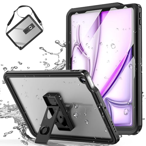 AICase for iPad Air - Waterproof Case - 11 Inch M2 2024/10.9 Inch 2022/2020 - Built-in Screen Protector & Stand - Full-Body Rugged Shockproof Cover