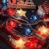 Konictom Red White and Blue Pentagram Lights - 8.5 Ft American Flag Lights for Indoor and Outdoor Decorations, Perfect for 4th of July Celebrations #3