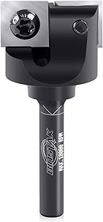 CNC Spoilboard Surfacing Router Bit, 1/4" Shank 1" Cutting Diameter, Carbide Insert Slab Flattening Router Bits Planing Bit Wood Planer Bit Woodworking Tools by BINSTAK