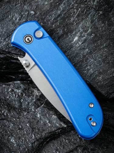 Image of CIVIVI Pocket Folding Knife- Thumb Stud Opener for EDC, 2.98 inch 14C28N Blade Aluminum Handle, Qubit Utility Knife for Men Women Gift C22030E-3