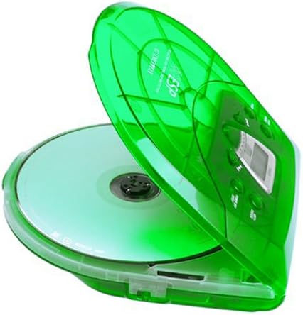 Audiovox CE-145G CD player with lid open and CD inserted