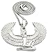 GWOOD MAAT Goddess Isis Egyptian Silver Color Pendant with 24 Inches Long Box Necklace