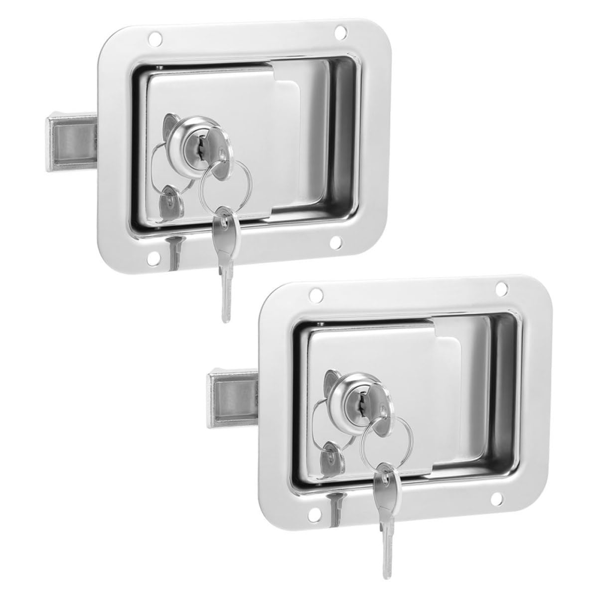 Serrure de porte de remorque en inox avec clés pour véhicules spéciaux